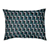 Wrought Studio™ Maillard Football Luxury Outdoor Dog Pillow Metal in Green/Blue/White | 5 H x 40 W x 30 D in | Wayfair