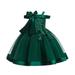 Promotion!Elegant Princess Dress Girls For Kids Children One-shoulder Ball Gown Dress Party Wedding Birthday Big Bowknot Applique Dresses