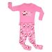 Elowel Girl s Pink Santa 2-Piece Pajama Gift Set