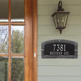 Whitehall Products Hamilton Personalized Standard 2-Line Wall Address Plaque Metal in Gray/Black | 9 H x 17 W x 0.375 D in | Wayfair 1873BS