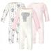 Touched by Nature Baby Girl Organic Cotton Coveralls 2pk Girl Elephant 0-3 Months