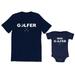 Golfer Men s T-Shirt Matching Sports Golf Club Graphic Tee Mini Golfer Baby Bodysuit Kids Toddler Shirt