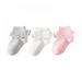 3 Pack Baby Girls Socks Ruffle Ripple Edge Turn Cuff Ankle Socks Toddlers Infants