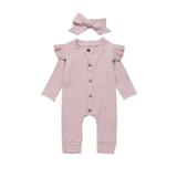 Newborn Baby Girl Boy 2PCS Winter Clothes Set Knitted Romper Jumpsuit Outfits Sleepwear