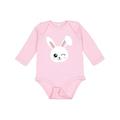 Inktastic Cute Bunny Bunny Head White Bunny Winking Bunny Boys or Girls Long Sleeve Baby Bodysuit