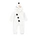 Sunisery Toddler Baby Boy Girl Christmas Romper Fleece Hoodie Snowman Jumpsuit Bodysuit Xmas Costumes Cosplay Clothes
