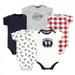 Hudson Baby Infant Boy Cotton Bodysuits 5pk Homeslice 6-9 Months