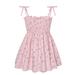 Emmababy Girl?s Summer Floral Boat Neck Lace-Up A-line Suspender Dress