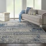 Blue/Gray 63 x 0.5 in Area Rug - 17 Stories Ariaya Abstract Gray/Blue/Ivory Indoor Area Rug Polyester/Polypropylene | 63 W x 0.5 D in | Wayfair