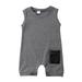 Pudcoco Toddler Baby Boys Girl Cotton Romper Kids Outfits Clothes