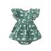 Infant Baby Girl Easter Romper Dress Sleeveless Rabbit Print One-Piece Romper Dresses Bunny Clothes