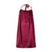 Peyakidsaa Little Girls Summer Dress Halter Solid Color Backless Loose Ankle Length Cute Beach Dress