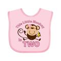 Inktastic Little Monkey Girl 2nd Birthday Girls Baby Bib