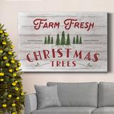The Holiday Aisle® Farm Fresh Christmas Trees Premium Gallery Wrapped Canvas - Ready To Hang Canvas, in Green/Red | 12 H x 8 W x 1 D in | Wayfair