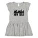 Inktastic New York Skyline Grunge Girls Toddler Dress