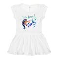 Inktastic I m Four! 4th Birthday Pink and Blue Mermaid Girls Toddler Dress