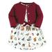 Touched by Nature Baby Girls Organic Cotton Dress and Cardigan Woodland Alphabet 9-12 Months