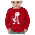 Tstars Boys Unisex Valentine s Day Shirts for Kids Love T Rex Valentine s Day I Love You This Much Gift Idea for Boy Toddler Kids Birthday Gift Long Sleeve T Shirt