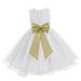 Ekidsbridal White Lace Organza Flower Girl Dress Toddler Christening Princess Pageant Communion Baptism Ballroom Gown 186T 4