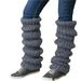 Peyakidsaa Women Y2K Ribbed Knit Leg Warmers Long Leg Socks Warm Teen Girls Boot Socks