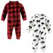 Hudson Baby Infant Boy Plush Jumpsuits Black Moose 18-24 Months