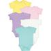 Rabbit Skins Baby Bodysuits Girls & Boys Newborn to 24 Months 5-Pack Set Snap Closure Multi-color Cotton Cotton Candy: Butter/ Chill/ Lavendar/ Pink/ White 6 Months