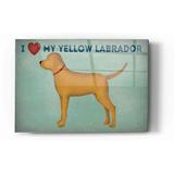 Red Barrel Studio® Golden Dog Love I by Ryan Fowler - Unframed Graphic Art Plastic/Acrylic | 12 H x 16 W x 0.12 D in | Wayfair