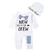 Newborn Baby Boy Kids Cotton Romper+Hat Jumpsuit Clothes Long Pants Outfits