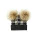 Nokiwiqis Infant Cap with Decorative Plush Balls Plaid Printing Warm Hat