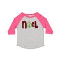 Inktastic Noel in Red Plaid with Christmas Tree Ornament Boys or Girls Toddler T-Shirt