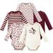 Touched by Nature Baby Girl Organic Cotton Long-Sleeve Bodysuits 5pk Berry Branch 9-12 Months