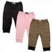 Luvable Friends Baby and Toddler Girl Cotton Pants 3pk Leopard 0-3 Months