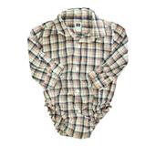 Pre-owned Janie & Jack Boys Blue Plaid Onesie size: 6-12 Months