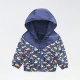 qucoqpe Toddler Waterproof Coats 3-9 Years Baby Cute Cartoon Pattern Spring Fall Windbreaker Sweater Outerwear Lightweight Baby Boy & Girl Sweater Outerwear