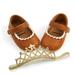 Baby Infant Girls Soft Sole Princess Mary Jane Shoes Prewalker Wedding Dress Shoes with Hairband 0-18M