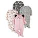 Gerber Baby Girl Sleep n Play Footed Pajamas 4-Pack