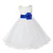 Ekidsbridal Ivory Satin Tulle Rattail Edge Flower Girl Dress Junior Pageant Bridesmaid for Wedding Formal Evening Gown 829S 4