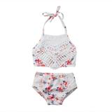 Baby and Toddler Girls Tankini Suspenders Swimsuits 2Pcs with UPF 50+