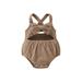 jaweiw Baby Girlâ€™s Casual Suspender Romper Solid Color Bow V-neck Hollow Out Summer Triangle Jumpsuits