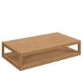 Carlsbad Teak Wood Outdoor Patio Coffee Table in Natural