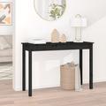 vidaXL Console Table Black 110x40x75 cm Solid Wood Pine