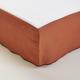 Cache sommier 90x200 cm Madura Terracotta et bourdon noir - carlina - Terracotta et bourdon noir