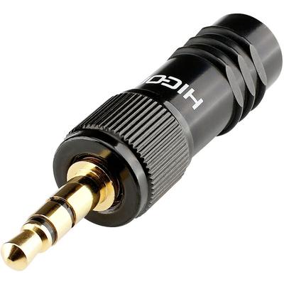 Hicon - HI-J35S-SCREW-M Klinken-Steckverbinder 3.5 mm Stecker, gerade Polzahl: 3 Stereo Schwarz 1 Image