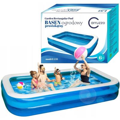 Großer aufblasbarer Familienpool Gartenpool Schwimmbecken 250x160x45cm Carruzzo (R4 R5) K66 Image