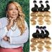 Unique Bargains Ombre Two Tone #1B/27 Color Brazilian 3 Bundles 100% Human Hair 16 18 18 inch