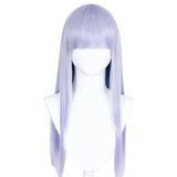 Unique Bargains Human Hair Wigs for Women Lady 30 Blue Wigs with Wig Cap
