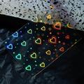 HGYCPP Heart Nail Stickers Laser Nail Art Star Nail Decals Florescent 3D Self Adhesive