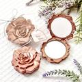 FASHIONCRAFT Dusty Rose Realistic Rose Design Compact Mirror 2.5 Round Travel Makeup Mirror Party Favor Wedding Favor Pack of 100