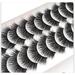 3/5/10 Pairs 3-D Handmade False Eyelashes Strip Lashes 1 to 1.5 cm for Women and Girls