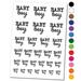 Baby Boy Fun Text Water Resistant Temporary Tattoo Set Fake Body Art Collection - Dark Blue